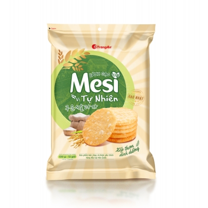 Túi bánh gạo Mesi vị tự nhiên 130g